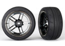 Tires and wheels assembled glued split-spoke black chrome wheels 19 Response tires extra wide rear 2