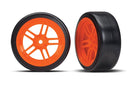 Tires and wheels assembled glued split-spoke orange wheels 19 Drift tires front