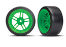 Tires and wheels assembled glued split-spoke green wheels 19 Drift tires rear