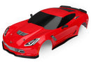 Body Chevrolet Corvette Z06 red painted decals applied