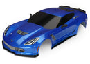 Body Chevrolet Corvette Z06 blue painted decals applied