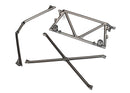 Tube chassis center support cage top rear cage support satin black chrome-plated