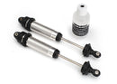 Shocks GTR 139mm silver aluminum fully assembled wo springs rear threaded 2