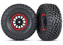 Tires and wheels assembled glued Method Race Wheels black with red beadlock BFGoodrich  Baja KR3 tires 2
