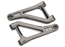 Suspension arms upper left & right satin black chrome-plated assembled with hollow balls