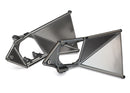 Mounts suspension arm upper front left & right satin black chrome-plated