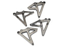 Shock mounts rear left & right satin black chrome-plated
