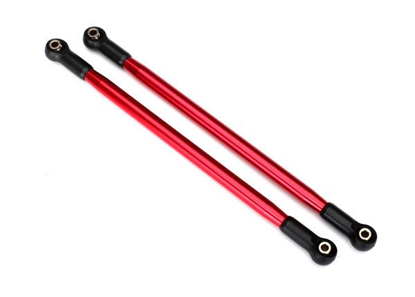 Suspension link rear upper aluminum red-anodized 10x206mm center to center 2 assembled with hollow balls