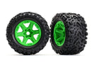 Tires & wheels assembled glued green wheels Talon EXT tires foam inserts 2 17mm splined TSM rated