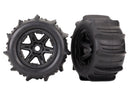 Tires & wheels assembled glued black 38 wheels paddle tires foam inserts 2 TSM rated