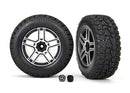 Tires and wheels assembled glued 26 black satin chrome-plated Mercedes-Benz  G 500  4x4² wheels 46x26 tires 2 center caps 2 requires
