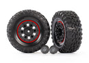 Tires and wheels assembled glued 22 black Mercedes-Benz  G 63  wheels Canyon RT 46x22 tires 2 center caps 2 beadlock rings 2 requires