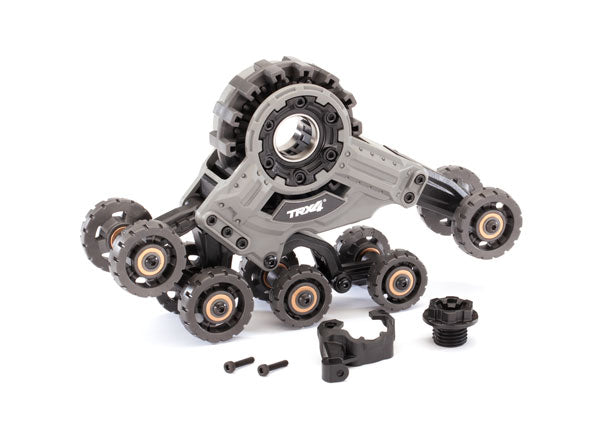 Traxx™, rear, left (assembled) (requires #8886 stub axle, #7061 GTR shock, & #8879 or #8896 rubber track)
