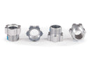 Stub axle nut aluminum gray-anodized 4