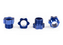 Stub axle nut aluminum blue-anodized 4