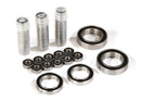 Ball bearing set TRX-4  Traxx™ black rubber sealed stainless contains 5x11x4 40 20x32x7 2 & 17x26x5 2 bearings 5x11x5mm PTFE-coated washers 40 for 1 pair of front or rear tracks