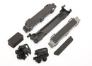 Battery hold-down mounts front & rear battery compartment spacers foam pads