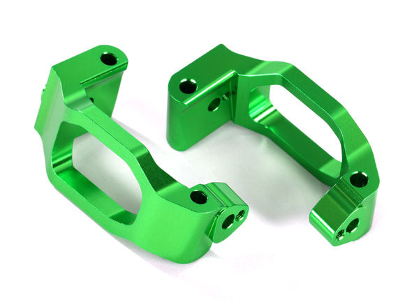 Caster blocks c-hubs 6061-T6 aluminum green-anodized left & right 4x22mm pin 4 3x6mm BCS 4 retainers 4