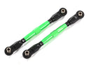 Toe links front TUBES green-anodized 7075-T6 aluminum stronger than titanium 88mm 2 rod ends rear 4 rod ends front 4 aluminum wrench 1