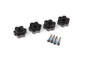 Wheel hubs hex aluminum black-anodized 4 4x13mm screw pins 4