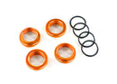 Spring retainer adjuster orange-anodized aluminum GT-Maxx  shocks 4 assembled with o-ring