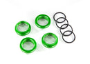 Spring retainer adjuster green-anodized aluminum GT-Maxx  shocks 4 assembled with o-ring