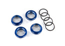 Spring retainer adjuster blue-anodized aluminum GT-Maxx  shocks 4 assembled with o-ring