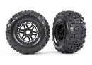 Tires & wheels assembled glued black wheels dual profile 28 outer 36 inner Sledgehammer™ tires foam inserts 2 17mm splined TSM  rated