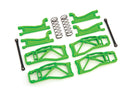 Suspension kit WideMaxx™ green includes front & rear suspension arms front toe linksouter half shafts extended rear shock springs
