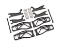 Suspension kit WideMaxx™ black includes front & rear suspension arms front toe links outer half shafts extended rear shock springs
