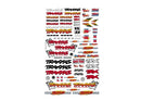 Official Team Traxxas  racing decal set flag logo 6-color
