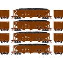 HO RTR 40' 3-Bay Ribbed Hopper with Load, CR (4)