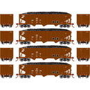 HO RTR 40' 3-Bay Ribbed Hopper with Load, CR (4)
