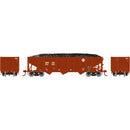 Athearn / RTR 40' 3-Bay Ribbed Hopper with Load, BNSF