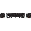 Athearn / RTR 40' 3-Bay Ribbed Hopper with Load, N&W