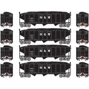 Athearn / 40' 3-Bay Ribbed Hopper with Load, N&W
