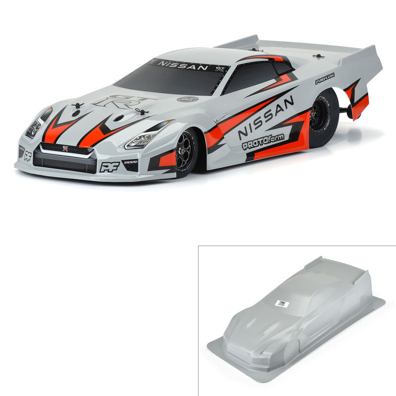 1/10 Nissan GT-R R35 Pro Mod Tough-Color Gray Body: Drag Car