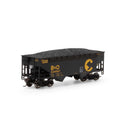 HO 34' 2-Bay Offset Open Hopper,Chessie/B&O