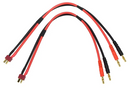 APEX RC PRODUCTS T ULTRA PLUG -> 4MM BANANA BATTERY CHARGE LEAD - 2 PACK