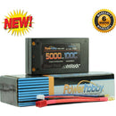 PowerHobby 2S 7.4V 5000mAh 100C Shorty Lipo Battery w 4mm Bullet Connectors